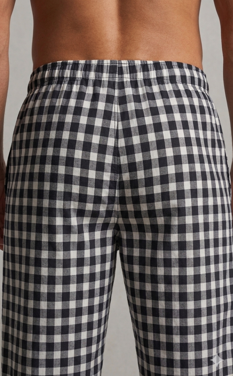 Skyna Woven Pajama - Cotton Relaxed Fit - Alpha Blue Check