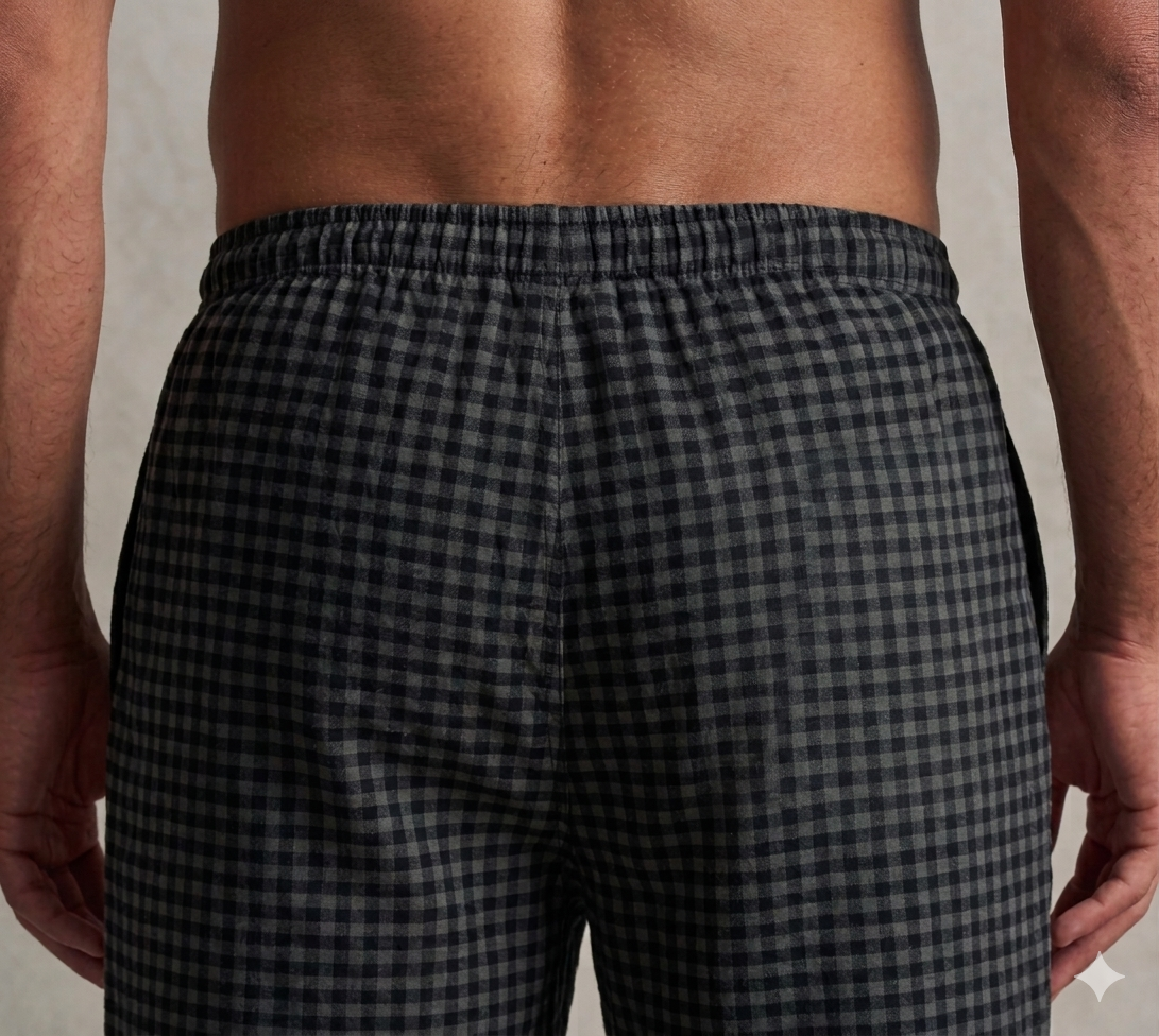 Skyna Woven Pajama - Cotton Relaxed Fit - Grey