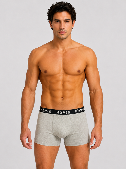 Skyna Men's Lightweight Boxer Briefs (Light Grey)