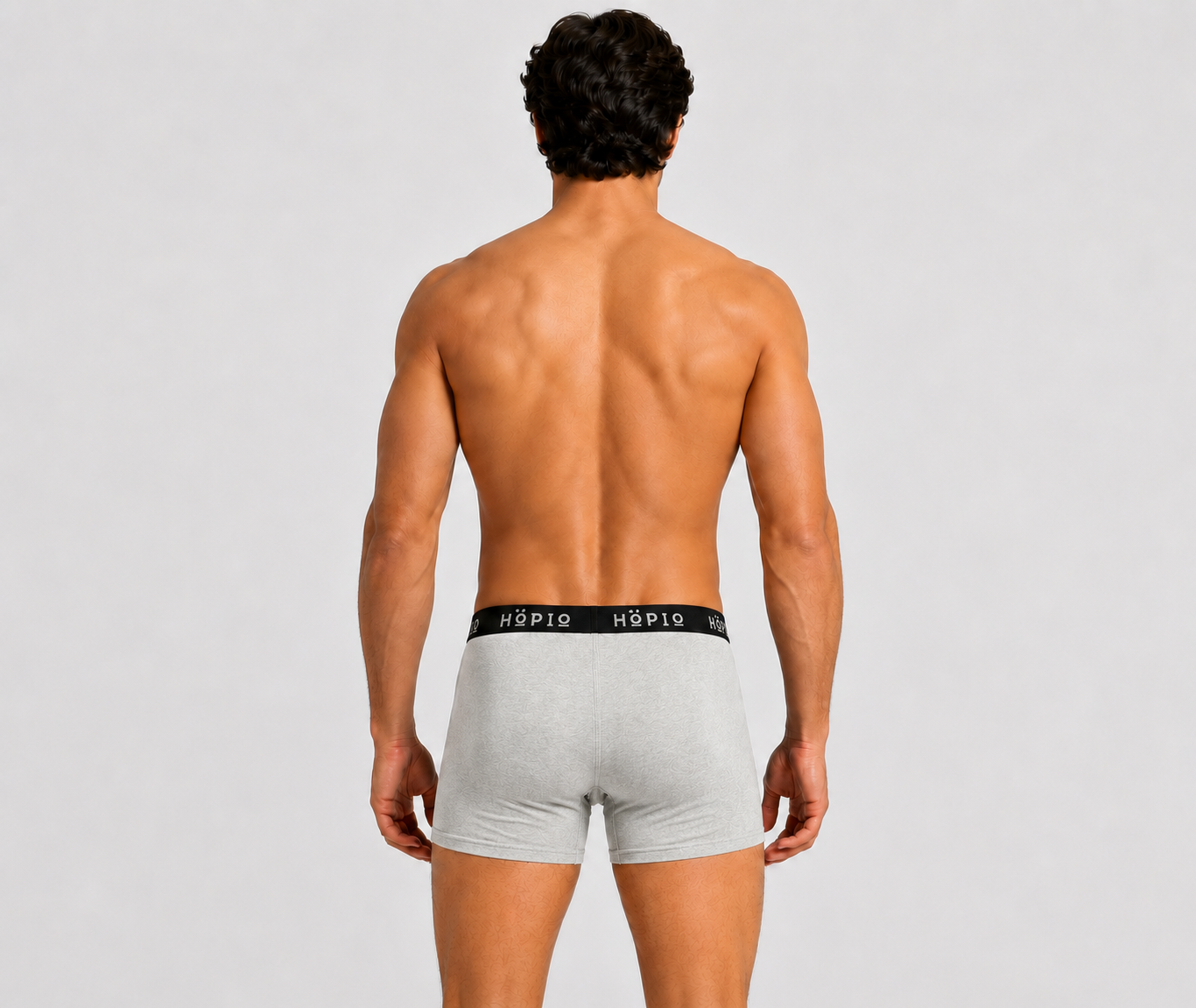 Skyna Men's Lightweight Boxer Briefs (Light Grey)